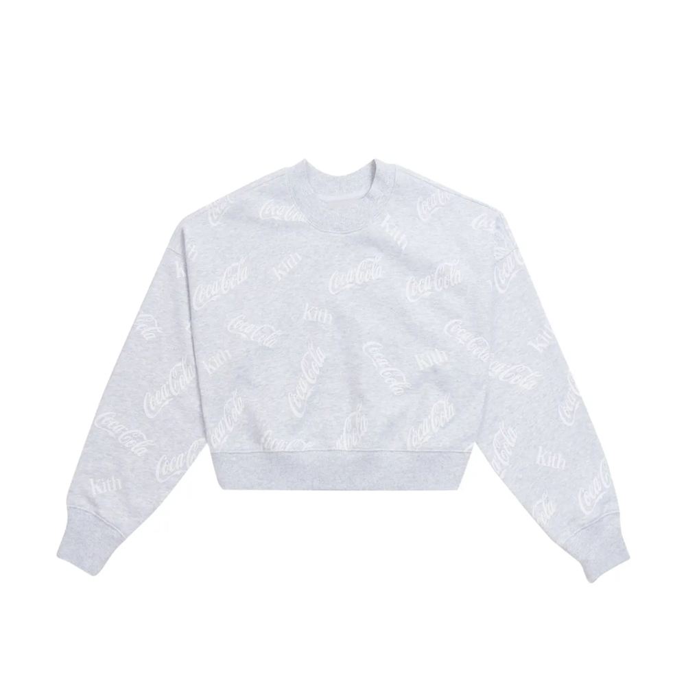 Kith X Coca Cola Women's Cropped Gray Sweatshirt